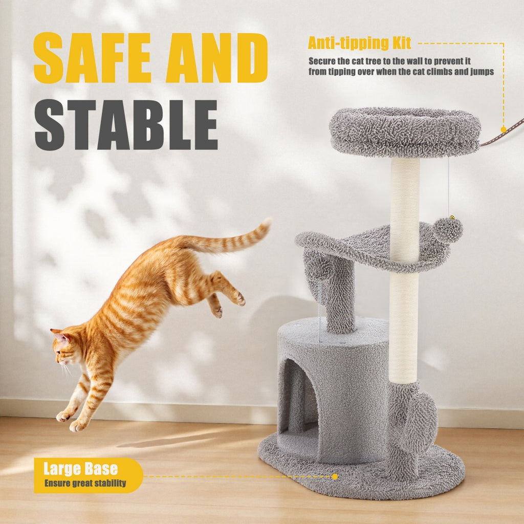 Cozy Cat Tree Tower – Scratch, Play & Relax