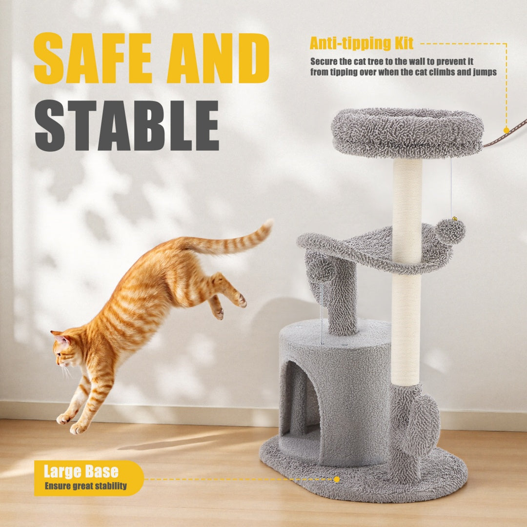 Cozy Cat Tree Tower – Scratch, Play & Relax