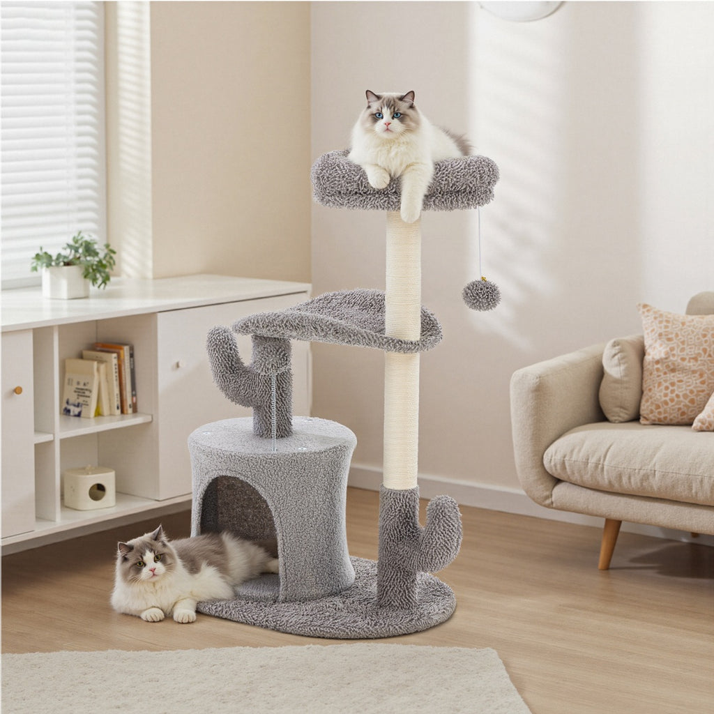 Cozy Cat Tree Tower – Scratch, Play & Relax