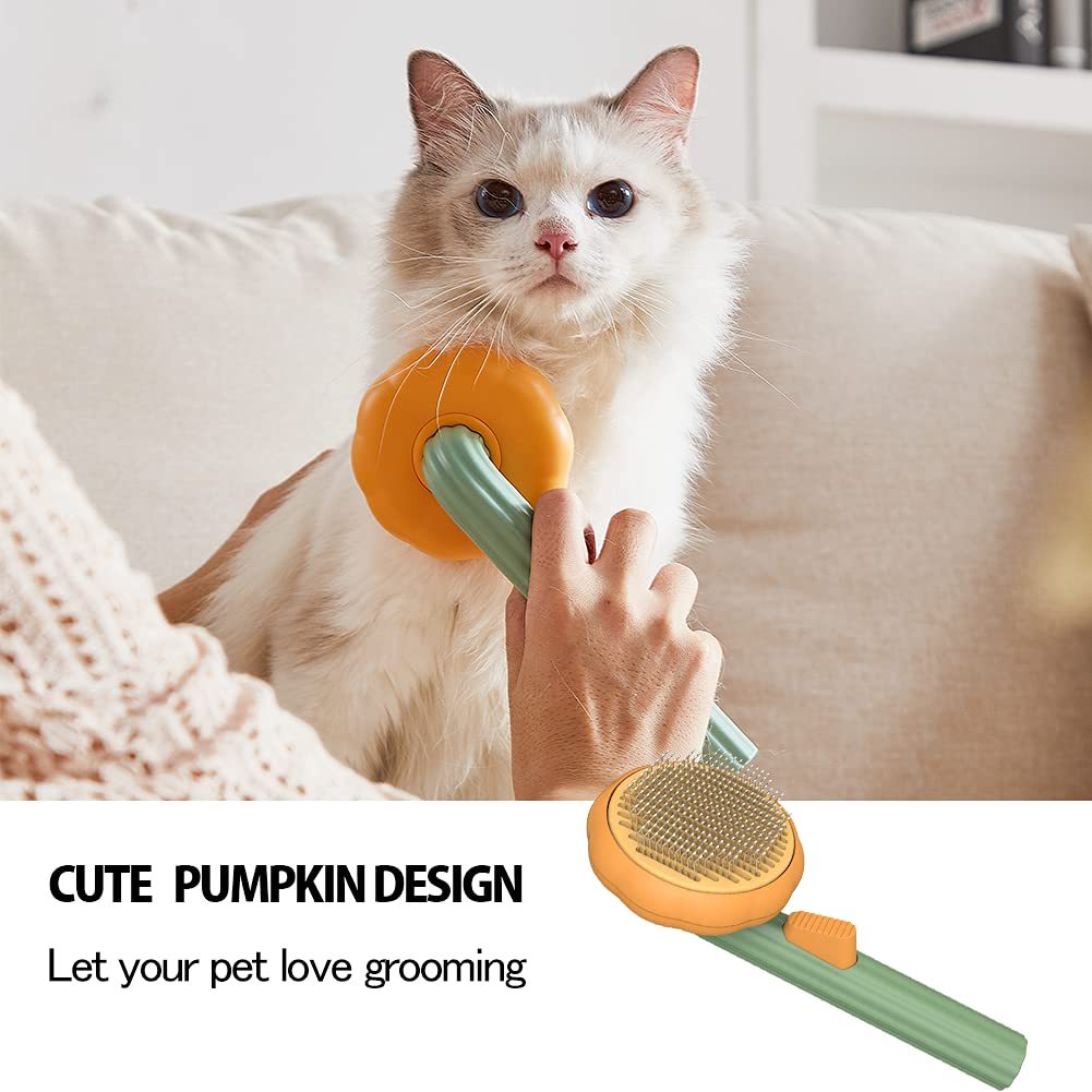 Self-Cleaning Slicker Brush – Easy Grooming for Dogs & Cats