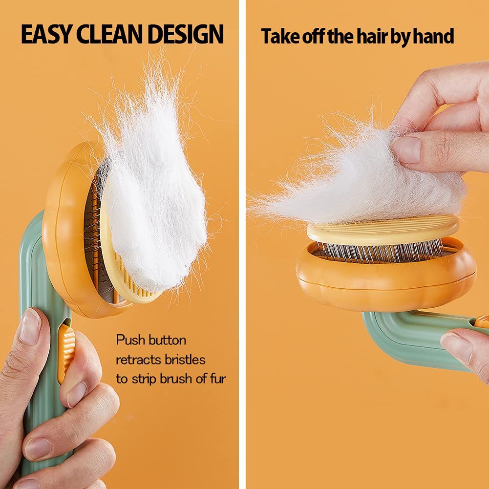 Self-Cleaning Slicker Brush – Easy Grooming for Dogs & Cats