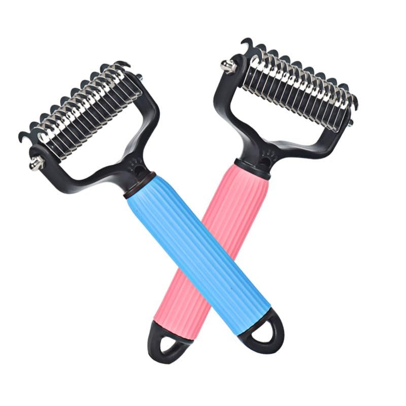 2-in-1 Dematting & Deshedding Rake – Detangles, Thins & Reduces Shedding