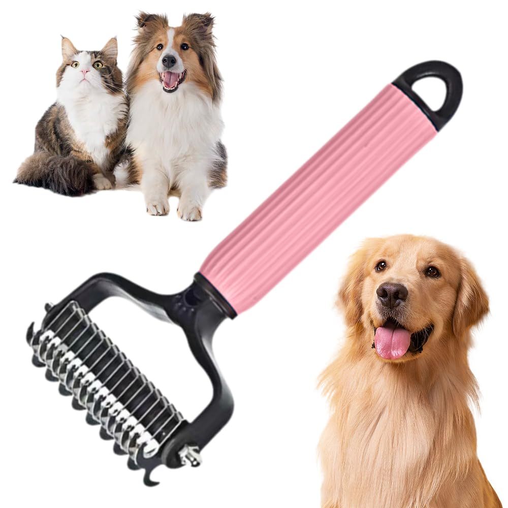 2-in-1 Dematting & Deshedding Rake – Detangles, Thins & Reduces Shedding