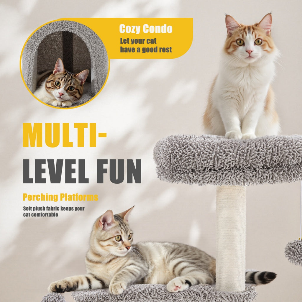 Cozy Cat Tree Tower – Scratch, Play & Relax