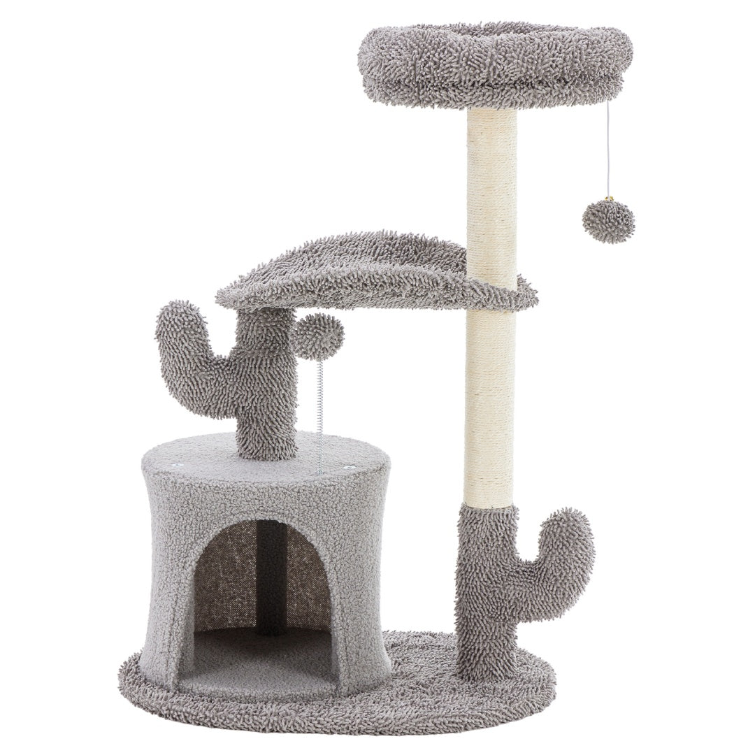 Cozy Cat Tree Tower – Scratch, Play & Relax