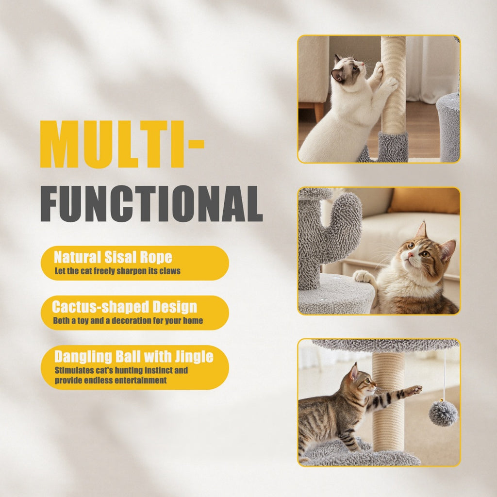 Cozy Cat Tree Tower – Scratch, Play & Relax